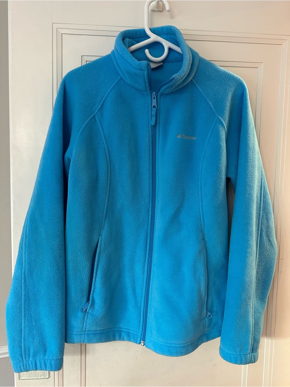 Columbia Turquoise Blue Full-Zip Fleece Jacket